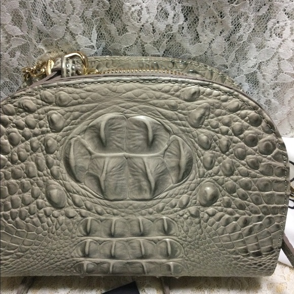 $FIRM$ NWT 2 PCs. BRAHMIN HEMLOCK LEAH LEATHER CROSSBODY BAG & CARNATION HEART - Picture 3 of 6